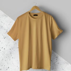 Vintage Gold Plain T-Shirt