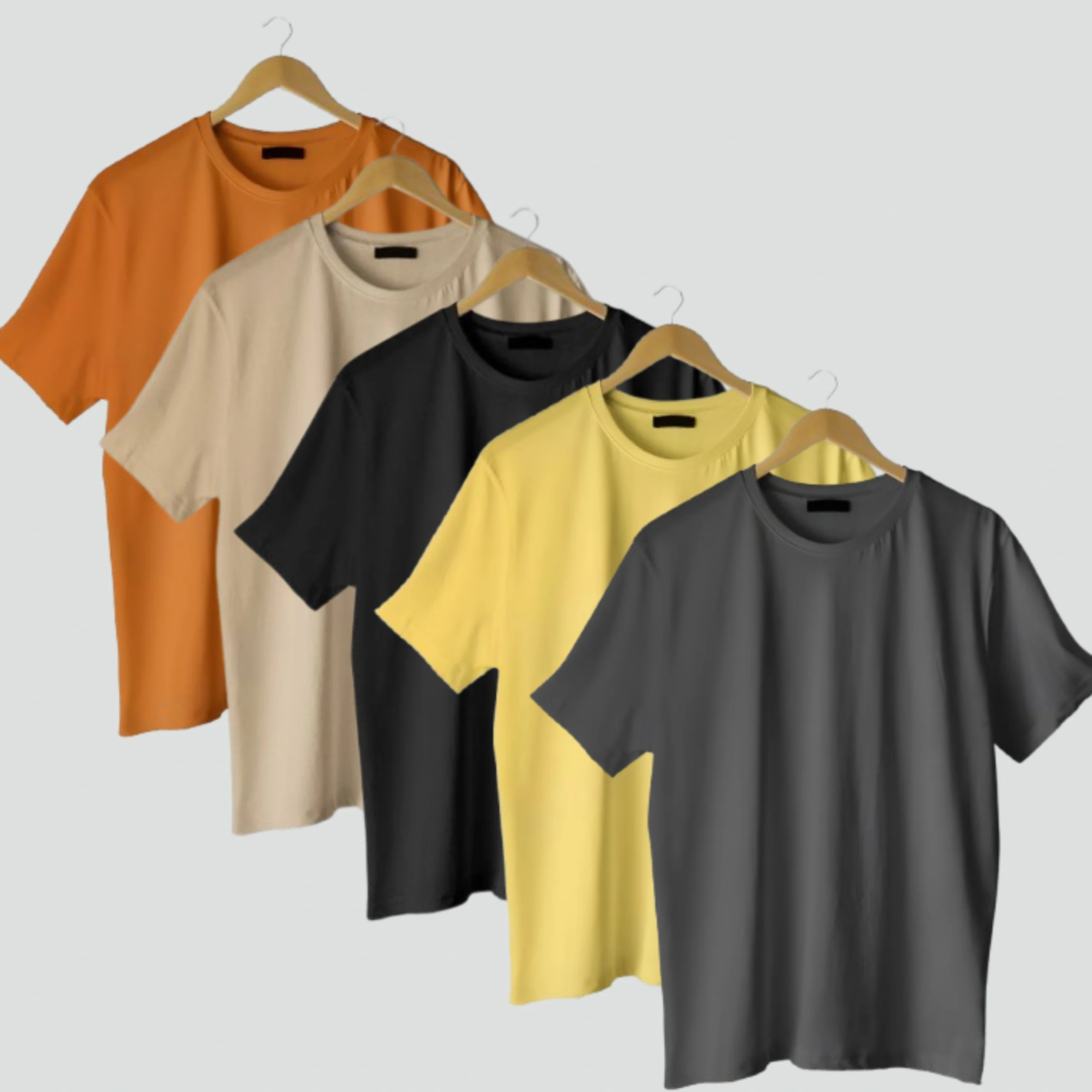 Pack of 5 Plain T-Shirt